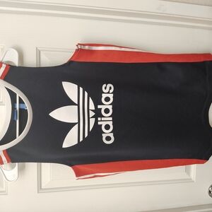Adidas Kids Black and Red Tank Top